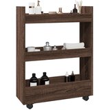  Uska kolica za pohranu s 3 razine boja hrasta konstruirano drvo | shoptok.hr