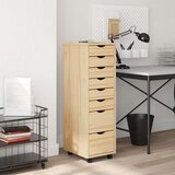  Pokretni ormar s ladicama MOSS Prozirni lak 34 x 39 x 103 cm - Smeđa 34 x 39 x 103 cm | shoptok.hr