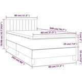  Okvir kreveta s oprugama i madrac krem 80x200 cm od tkanine | shoptok.hr