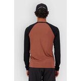 Mons Royale Icon Merino Raglan Funkcijska majica cinnamon / black | Shoptok.si