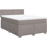 vidaXL Box spring postelja z vzmetnico taupe 140x190 cm blago, (21305909) | Shoptok.si