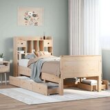 vidaXL Knjižna postelja brez ležišča 90x200 cm trdna borovina | Shoptok.si