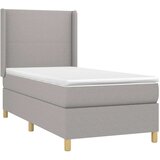  Box spring s madracem LED svjetlosivi 100x200 cm tkanina | shoptok.hr