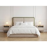 Bobochic Paris Zelena/bež oblazinjena zakonska postelja s prostorom za shranjevanje z letvenim dnom 180x200 cm Mara – | Shoptok.si