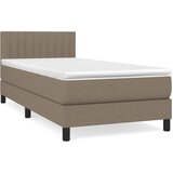  Krevet s oprugama i madracem smeđesivi 100 x 200 cm od tkanine | shoptok.hr