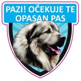 Ultra Planet tabla/Oznaka – Pazi ocekuje te opasan pas Šarplaninac