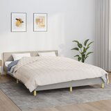 vidaXL Teška deka svijetla krem 220x240 cm 15 kg od tkanine | shoptok.hr