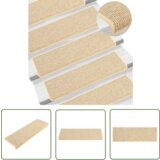 The Living Store Samolepilne preproge za stopnice sisal 15 kosov 65x21x4 cm bež - Preproga Za Stopnice, (21738413) Cene