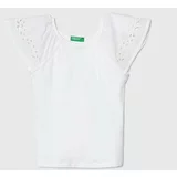 United Colors Of Benetton Otroška kratka majica bela barva