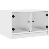  Stolić za kavu sa staklenim vratima bijeli 68x50x42 cm | Eponuda.com