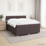  Boxspring krevet s madracem Tamno smeđa 200 x 200 cm Tkanina | shoptok.hr