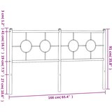  Metalno zamjensko uzglavlje bijelo 160 cm | shoptok.hr