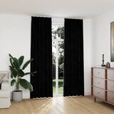  Zavjese za zamračivanje 2 kom baršunaste crne 140 x 245 cm | shoptok.hr