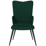  Stolica za opuštanje s osloncem za noge tamnozelena baršunasta | shoptok.hr
