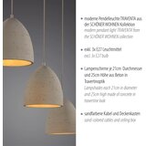 SCHÖNER WOHNEN 12541-42 - Luster na sajli TRAVENTA 3xE27/40W/230V beton | Eponuda.com