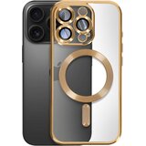 AVIZAR Ohišje MagSafe za iPhone 16 Pro Max z ultra elegantnim kromiranim robom, Zlata, (5000189146) | Shoptok.si