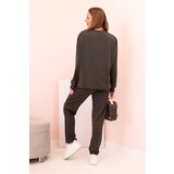 Kesi Włoski Women's set butter sweatshirt and pants with elastic khaki | ePonuda.com