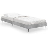  Okvir kreveta boja betona 75x190 cm od konstruiranog drva | shoptok.hr
