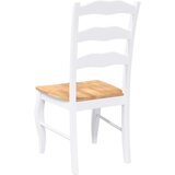  Blagovaonske stolice 2 kom. Bijele, puno drvo, guma | shoptok.hr