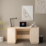 vidaXL Pisalna miza 140x50x75 cm trdna borovina Cene