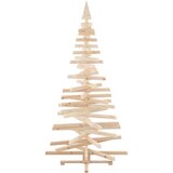 vidaXL Božična drevesa z stojalom Naravna 210 cm Trdna borovina | Shoptok.si