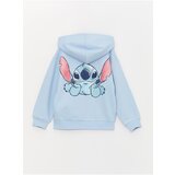 LC Waikiki Hooded Lilo and Stitch Printed Long Sleeve Girls' Zippered Sweatshirt | Eponuda.com