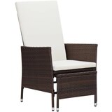 Maison Chic Nastavljiv Vrtni Stoli - Stol za vrt z blazinami poli ratan rjav JS24, (21878739) | Shoptok.si