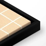  Slika - Waving Lines - Creamy Grid on a Noisy Pastel Background 80x120 U crnom drvenom okviru | shoptok.hr