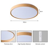  Brilagi-LED Prigušiva stropna svetiljka CORVO LED/72W/230V 3000-6000K dekor drveta prečnik 50 cm + daljinski upravljač | Eponuda.com