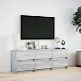 TV ormarić s LED svjetlima boja hrasta 140x34x50 cm drveni | shoptok.hr