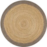  Ručno rađeni tepih od jute sa sivim rubom 120 cm | shoptok.hr