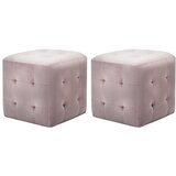 The Living Store Tabure 2 kosa roza 30x30x30 cm žametno blago - Tabure, (21662902) | Shoptok.si