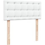  s oprugama i madracem bijeli 90 x 200 cm od umjetne kože | shoptok.hr
