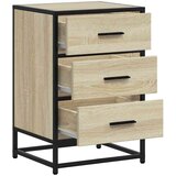 vidaXL Noćni ormarić Sonoma hrast Konstruirano drvo i metal | shoptok.hr