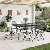  Vrtni set za objed 7 pcs Antracit 212 x 90 x 76 cm - 6-sjedalna | shoptok.hr