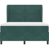 Box Spring postelja z vzmetnico - Temno zelena, 140x200 cm, Žamet, (22052067) | Shoptok.si
