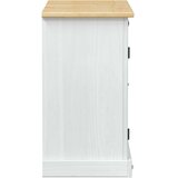 Ormarić za Lavabo - Umivaonik Bijelo 73 x 33 x 60 cm Čvrsto borovo drvo - Bijelo | shoptok.hr