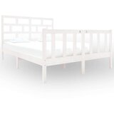  Posteljni okvir bel iz borovine 135x190 cm 4FT6, (20647287) | Shoptok.si