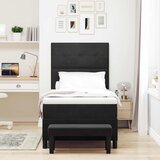  Krevet s opruga kutije s uzglavljem Crna 200 x 80 cm Baršun | shoptok.hr