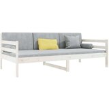  Dnevna postelja bela 90x190 cm trdna borovina, (20684275) | Shoptok.si