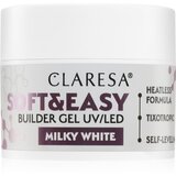 Claresa Soft&Easy Builder Gel osnovni gel za nohte odtenek Milky White 12 g | Shoptok.si