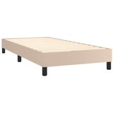  Box spring postelja z vzmetnico kapučino 90x190 cm umetno usnje, (20902471) | Shoptok.si