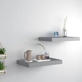 vidaXL Plutajuće zidne police 2 kom sive 40 x 23 x 3,8 cm MDF Cijene