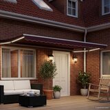 Ručna zlačivna tenda s LED diodama Bordo i Bijela 4 × 3 m | shoptok.hr