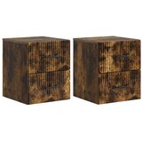  Noćni ormarić za montažu na zid s ladicama 2 pcs Dimljeni hrast | shoptok.hr