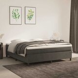 Krevet s oprugama i madracem tamnosivi 160x200 cm baršunasti | shoptok.hr