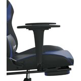  Igralni stol z oporo za noge črno in modro umetno usnje, (21152309) | Shoptok.si