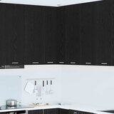Viseći ormarić s pohranom Crni hrast i bijela 57 x 57 x 100 cm Cijene