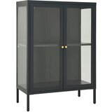 Maison Chic Komoda - Predalnik - Stranska omarica antracitna 75x35x105 cm jeklo in steklo, (21718775) | Shoptok.si