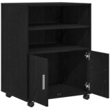  Cabinet s policom s kotačem Crni hrast 60 x 48 x 74.5 cm | Eponuda.com
